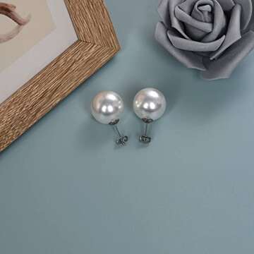 Big Pearl Earrings for Women - Oversized Classic Statement