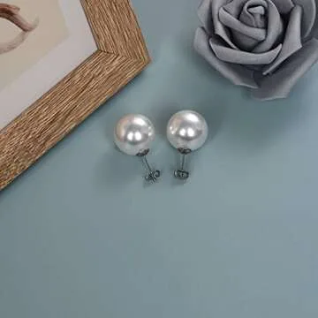 Big Pearl Earrings for Women - Oversized Classic Statement