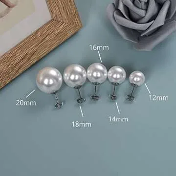 Big Pearl Earrings for Women - Oversized Classic Statement