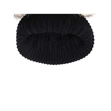 Century Star Baby Pom Pom Beanie Winter Knit Hat Caps Toddler Warm Hats Baby Ski Cap Infant Beanies for Girls White&Dark Pink&Khaki&Light Pink&Wine Red One Size