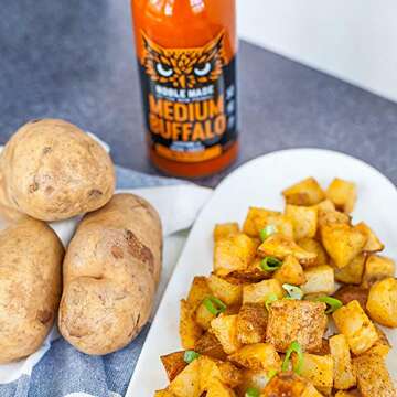 Noble Made Buffalo Dipping & Wing Sauce, Whole30 Approved, Paleo, Keto, Vegan, Gluten and Dairy Free, Zero Sugar and Soy Free, Low Carb and Calorie (Medium Buffalo, 12.5oz (2 Count)