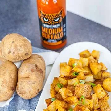 Noble Made Buffalo Dipping & Wing Sauce, Whole30 Approved, Paleo, Keto, Vegan, Gluten and Dairy Free, Zero Sugar and Soy Free, Low Carb and Calorie (Medium Buffalo, 12.5oz (2 Count)