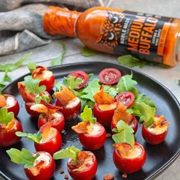 Noble Made Buffalo Dipping & Wing Sauce, Whole30 Approved, Paleo, Keto, Vegan, Gluten and Dairy Free, Zero Sugar and Soy Free, Low Carb and Calorie (Medium Buffalo, 12.5oz (2 Count)