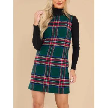 Stylish Women's Plaid Christmas Dress for Festive Occasions