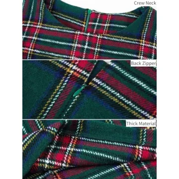 Stylish Women's Plaid Christmas Dress for Festive Occasions
