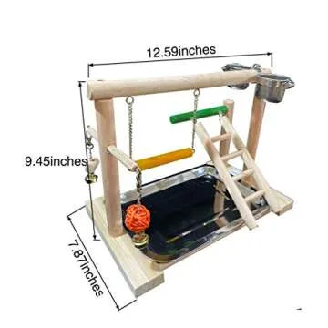 WYunPets Bird Gym Stand with Toys and Seed Cups