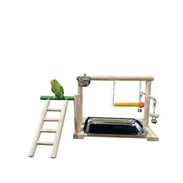 WYunPets Bird Gym Stand with Toys and Seed Cups