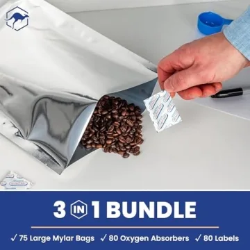 Wallaby 75x Mylar Bag Bundle for Long Term Food Storage
