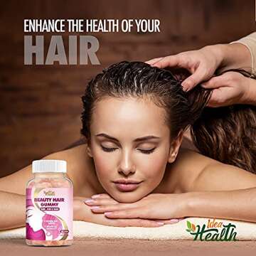 Idea Health Beauty Hair Gummy - Multivitamin for Faster Hair Growth, Stronger Nails & Glowing Skin w...