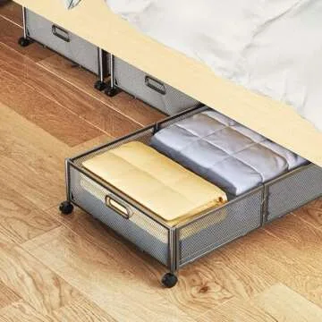 Durable BIETCR Under Bed Storage with Wheels - Organize!