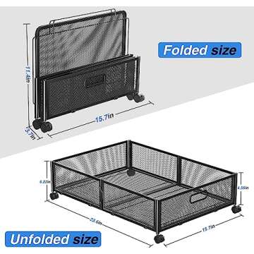 Durable BIETCR Under Bed Storage with Wheels - Organize!