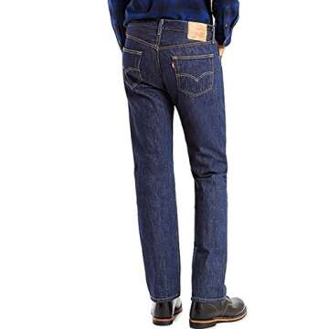 Levi's Men's 501 Original Fit Jeans (Also Available in Big & Tall), (New) Rinse, 38W x 36L