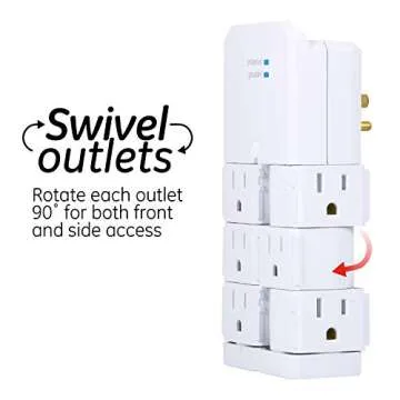GE Pro 6-Outlet Surge Protector with Swivel Outlets
