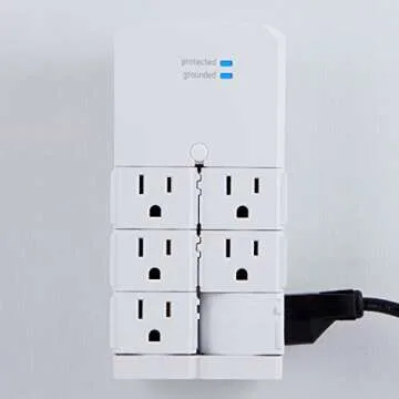 GE Pro 6-Outlet Surge Protector with Swivel Outlets