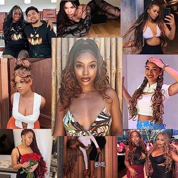 Stylish 8 Packs French Curl Crochet Braids for Women