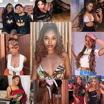 Stylish 8 Packs French Curl Crochet Braids for Women