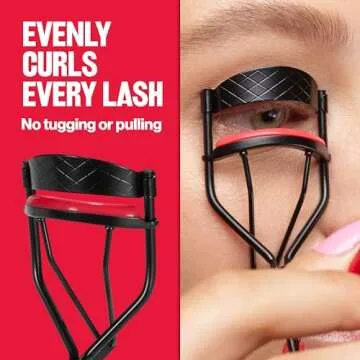 Revlon Extra Curl Lash Curler, Gives an All Day Dramatic Eyelash Look, with Non-Slip Finger Grips, Easy to Use, 1 Count