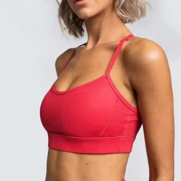 IWEMEK Workout Sets for Women 2 Piece Yoga Tracksuits Outfits High Waisted Running Biker Shorts with Adjustable Strap Sport Bra Exercise Running Gym Clothes Sets Red X-Small