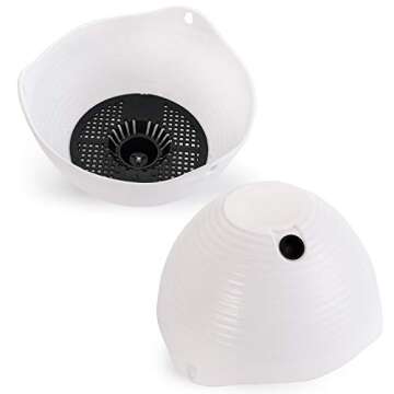 Foraineam 8 Pack White Hanging Planters Self-Watering Indoor Outdoor Garden Flower Plant Pot Containers with Drainer and Hanging Chain