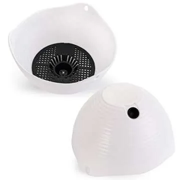 Foraineam 8 Pack White Hanging Planters Self-Watering Indoor Outdoor Garden Flower Plant Pot Containers with Drainer and Hanging Chain