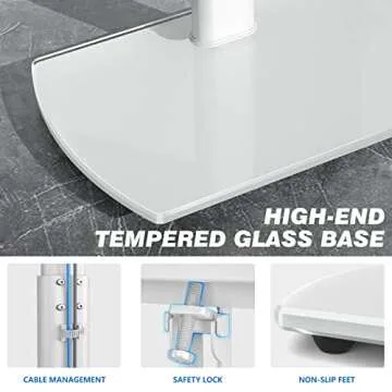 Rfiver TV Stand with Swivel Mount for 32-65 Inch Screens