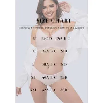 Quttlzze Womens Bras No Underwire Seamless Wireless Sleeping Bras Scalloped Deep V Bralettes Comfort...