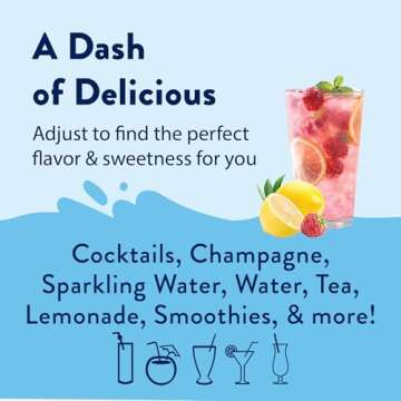 Jordan's Skinny Mixes Sugar Free Syrup, Meyers Lemon Raspberry Flavor, Fruit Flavored Water Enhancer, Drink Mix for Ice Tea, Lemonade & More, Zero Calorie Flavoring, Keto Friendly, 25.4 Fl Oz, 1 Pack