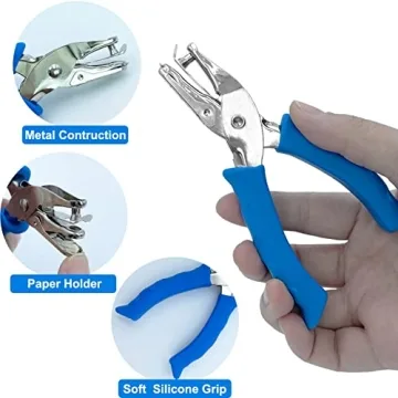 Durable Single Hole Puncher with Soft Grip Handle for Crafts