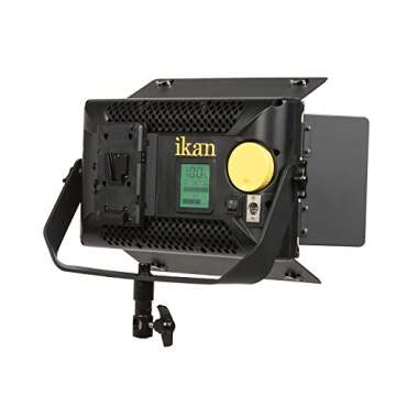 Ikan Lyra (2X) Bi-Color 3200K-5600K Soft Panel (2) 1 x Half Lighting Kit with Gold & V-Mount Battery Plate, Barn Dors, Stands and Case Included (LB5-2PT-KIT) - Black