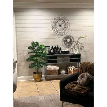 Aveyas 54'' Tall Large Artificial Monstera Deliciosa Plants, 4.5 Feet Faux Swiss Cheese Floor Plants Fake Tropical Silk Tree with Pot for Indoor Outdoor Office House Living Room Home Decor