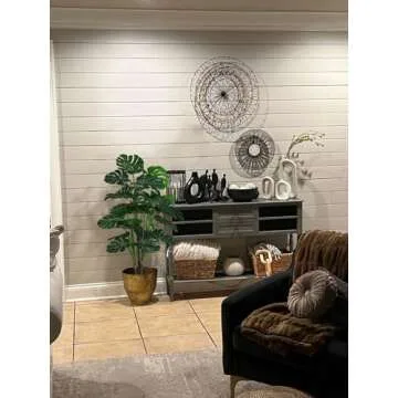 Aveyas 54'' Tall Large Artificial Monstera Deliciosa Plants, 4.5 Feet Faux Swiss Cheese Floor Plants Fake Tropical Silk Tree with Pot for Indoor Outdoor Office House Living Room Home Decor