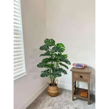 Aveyas 54'' Tall Large Artificial Monstera Deliciosa Plants, 4.5 Feet Faux Swiss Cheese Floor Plants Fake Tropical Silk Tree with Pot for Indoor Outdoor Office House Living Room Home Decor