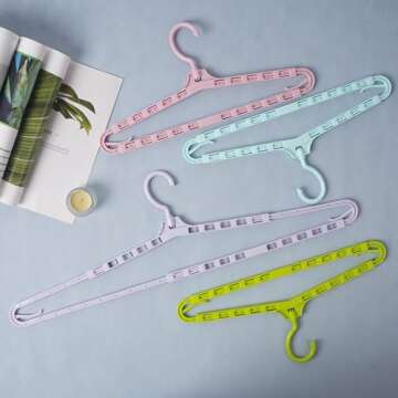 Extra Large Sturdy Hangers 4Pack Adjustable for Wide Clothes