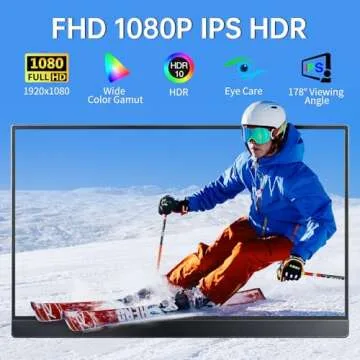 VisionOwl 15.6" Portable Monitor for Gaming and Work