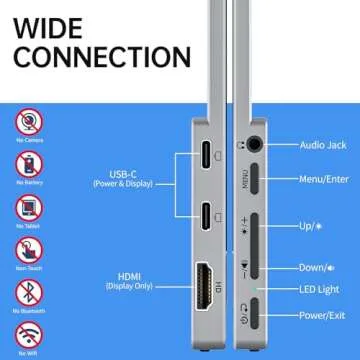 VisionOwl 15.6" Portable Monitor for Gaming and Work