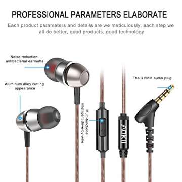 AOKII Wired in-Ear Earbud Headphones with Mic & Control