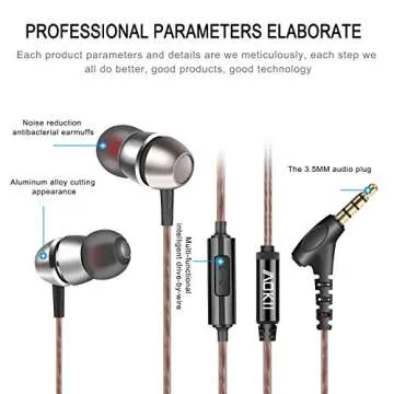 AOKII Wired in-Ear Earbud Headphones with Mic & Control