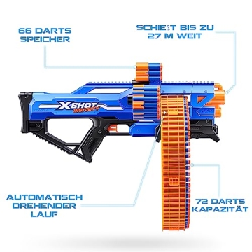 X-Shot Insanity Mad Mega Blaster with 72 Darts for Ultimate Fun