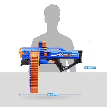 X-Shot Insanity Mad Mega Blaster with 72 Darts for Ultimate Fun