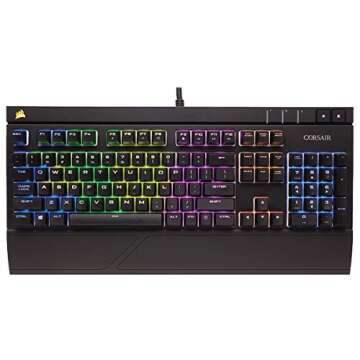 CORSAIR STRAFE RGB Mechanical Gaming Keyboard - USB Passthrough - Tactile and Quiet - Cherry MX Brown Switch - RGB LED Backlit