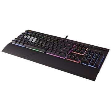 CORSAIR STRAFE RGB Mechanical Gaming Keyboard - USB Passthrough - Tactile and Quiet - Cherry MX Brown Switch - RGB LED Backlit