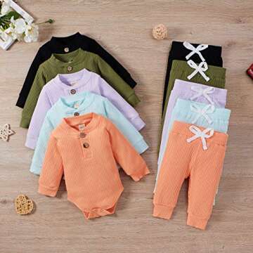 Ledy Champswiin Winter Unisex Baby Clothes Set - Ribbed Cotton Outfit