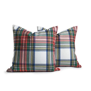 Buy Hofdeco Gray Plaid Throw Pillow Cover Set of 2