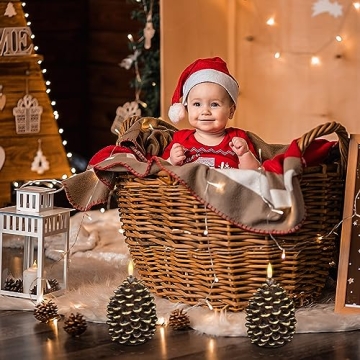 Wondise Flameless Pine Cone Candles for Cozy Decoration