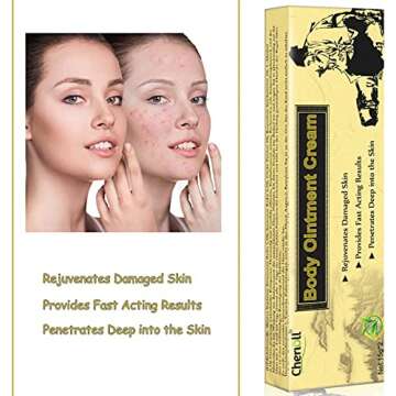 Moisturising Cream, Body and Face Moisturizer for Dry Skin, Acne Cream, 2PC