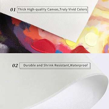 Jackson Pollock Framed Canvas Art - Stunning Set of 3