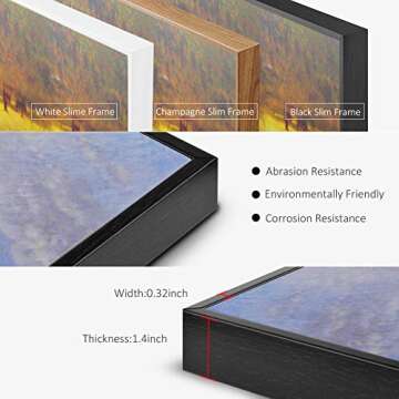 Jackson Pollock Framed Canvas Art - Stunning Set of 3