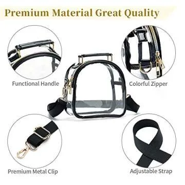 Stylish COROMAY Clear Purse Compliant with Stadium Policies