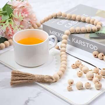 Outus 300 Natural Wood Beads for Creative Crafting