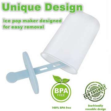 Popsicle Molds Set 6 Pieces Ice Popsicle Maker-BPA Free,Easy-Release Ice Pop Molds,Homemade Ice Crea...